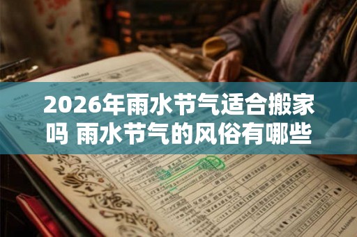 2026年雨水节气适合搬家吗 雨水节气的风俗有哪些