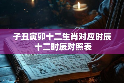 子丑寅卯十二生肖对应时辰 十二时辰对照表