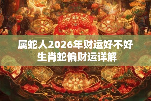 属蛇人2026年财运好不好 生肖蛇偏财运详解