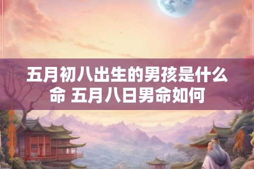 五月初八出生的男孩是什么命 五月八日男命如何