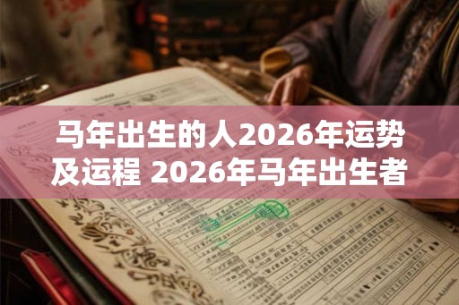 马年出生的人2026年运势及运程 2026年马年出生者运势如何