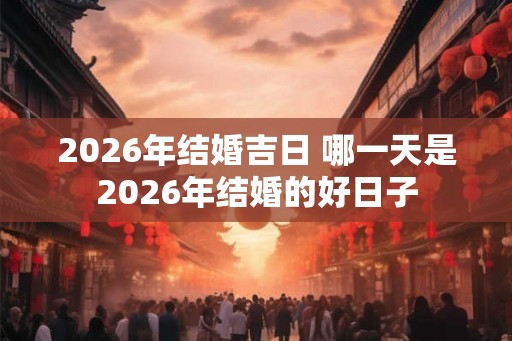 2026年结婚吉日 哪一天是2026年结婚的好日子