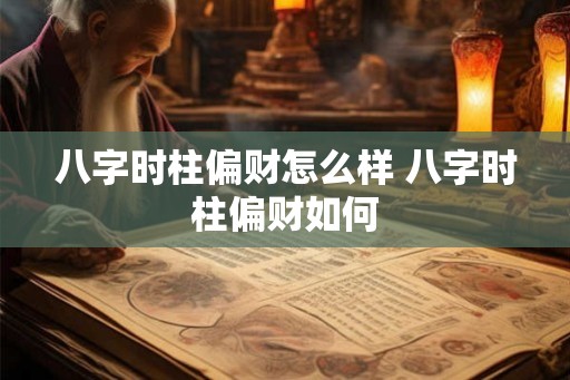 八字时柱偏财怎么样 八字时柱偏财如何