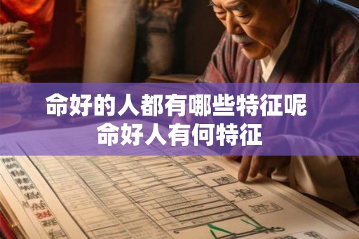 命好的人都有哪些特征呢 命好人有何特征