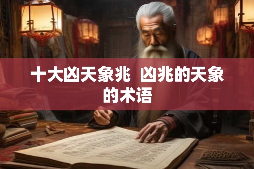 十大凶天象兆  凶兆的天象的术语