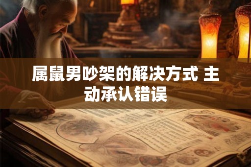 属鼠男吵架的解决方式 主动承认错误 属鼠男吵架的解决方式 主动承认错误