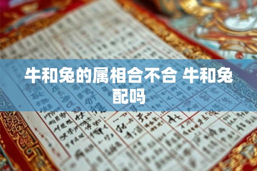 牛和兔的属相合不合 牛和兔配吗