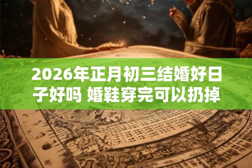 2026年正月初三结婚好日子好吗 婚鞋穿完可以扔掉吗