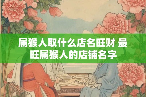 属猴人取什么店名旺财 最旺属猴人的店铺名字