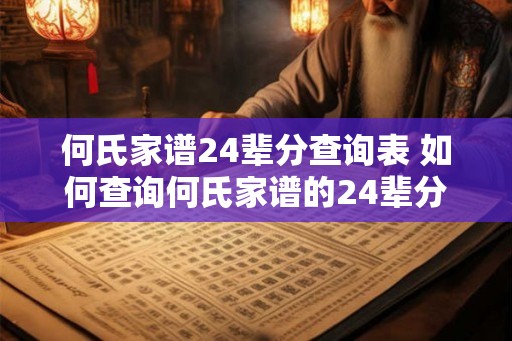何氏家谱24辈分查询表 如何查询何氏家谱的24辈分