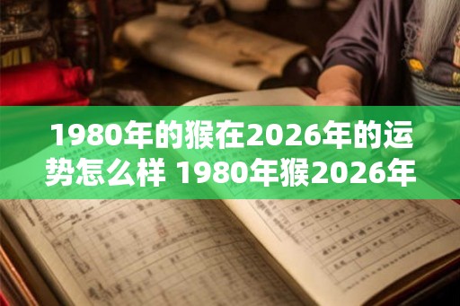 1980年的猴在2026年的运势怎么样 1980年猴2026年运势如何