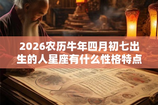2026农历牛年四月初七出生的人星座有什么性格特点