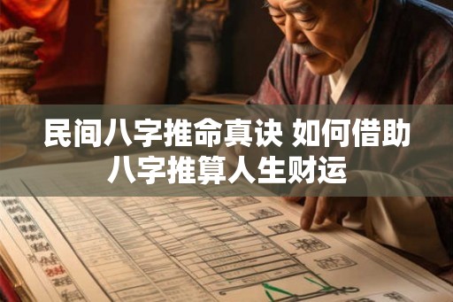 民间八字推命真诀 如何借助八字推算人生财运