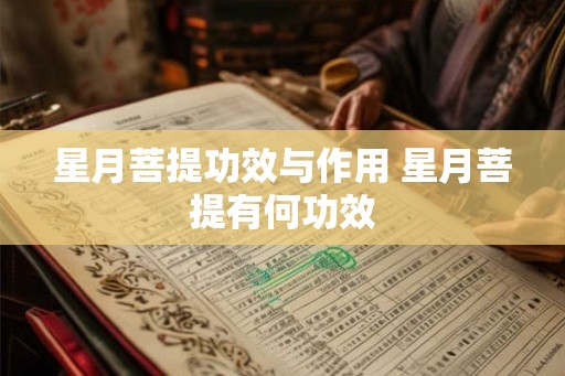 星月菩提功效与作用 星月菩提有何功效