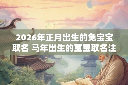 2026年正月出生的兔宝宝取名 马年出生的宝宝取名注意事项