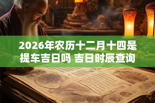 2026年农历十二月十四是提车吉日吗 吉日时辰查询