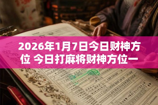 2026年1月7日今日财神方位 今日打麻将财神方位一览表