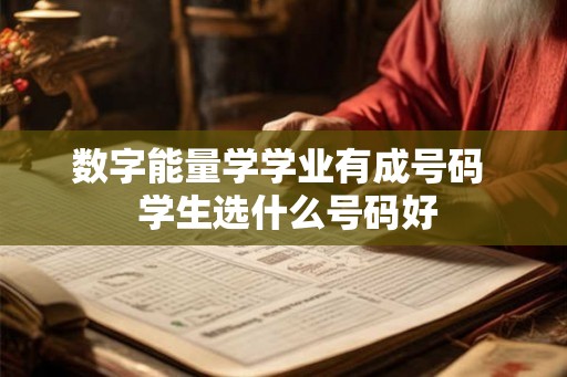 数字能量学学业有成号码 学生选什么号码好 数字能量学学业有成号码 学生选什么号码好