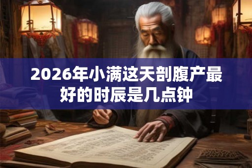 2026年小满这天剖腹产最好的时辰是几点钟