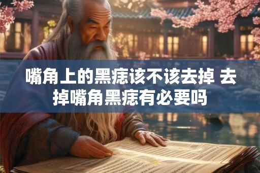 嘴角上的黑痣该不该去掉 去掉嘴角黑痣有必要吗
