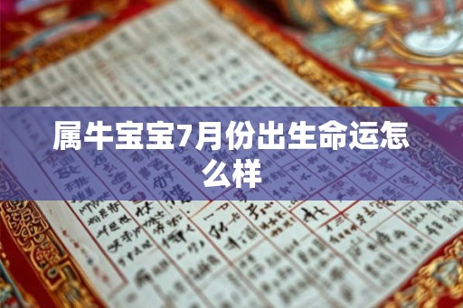 属牛宝宝7月份出生命运怎么样