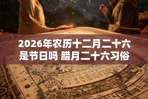 2026年农历十二月二十六是节日吗 腊月二十六习俗