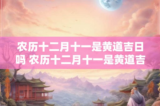 农历十二月十一是黄道吉日吗 农历十二月十一是黄道吉日吗