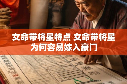 女命带将星特点 女命带将星为何容易嫁入豪门