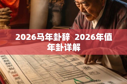 2026马年卦辞  2026年值年卦详解