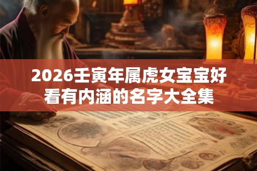 2026壬寅年属虎女宝宝好看有内涵的名字大全集