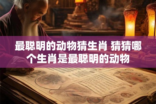 最聪明的动物猜生肖 猜猜哪个生肖是最聪明的动物