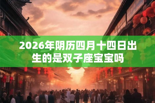 2026年阴历四月十四日出生的是双子座宝宝吗