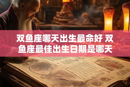 双鱼座哪天出生最命好 双鱼座最佳出生日期是哪天