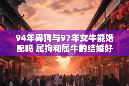 94年男狗与97年女牛能婚配吗 属狗和属牛的结婚好不好