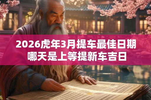 2026虎年3月提车最佳日期 哪天是上等提新车吉日