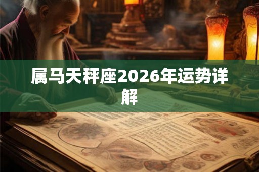 属马天秤座2026年运势详解