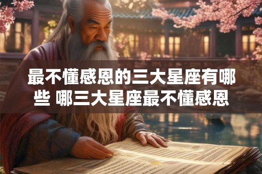最不懂感恩的三大星座有哪些 哪三大星座最不懂感恩