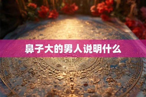 鼻子大的男人说明什么 鼻子大的男人说明什么