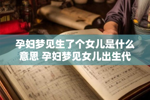 孕妇梦见生了个女儿是什么意思 孕妇梦见女儿出生代表什么