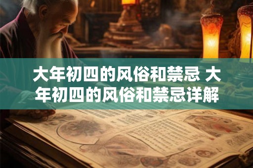 大年初四的风俗和禁忌 大年初四的风俗和禁忌详解