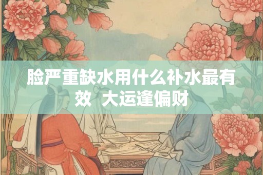 脸严重缺水用什么补水最有效  大运逢偏财