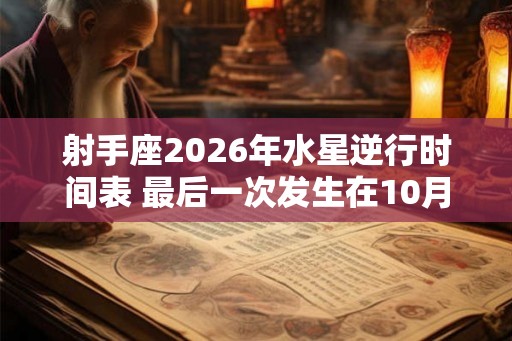 射手座2026年水星逆行时间表 最后一次发生在10月