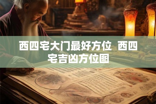 西四宅大门最好方位  西四宅吉凶方位图