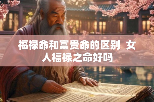 福禄命和富贵命的区别  女人福禄之命好吗
