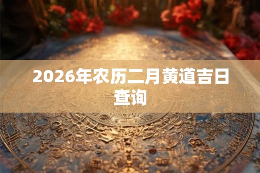 2026年农历二月黄道吉日查询 2026年农历二月黄道吉日查询