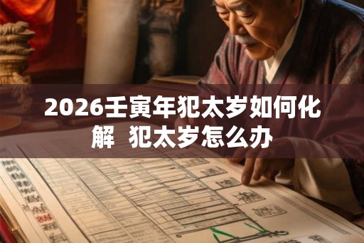 2026壬寅年犯太岁如何化解  犯太岁怎么办