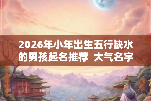 2026年小年出生五行缺水的男孩起名推荐  大气名字