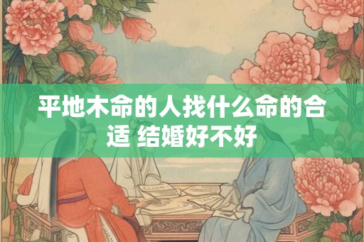 平地木命的人找什么命的合适 结婚好不好 平地木命的人找什么命的合适 结婚好不好