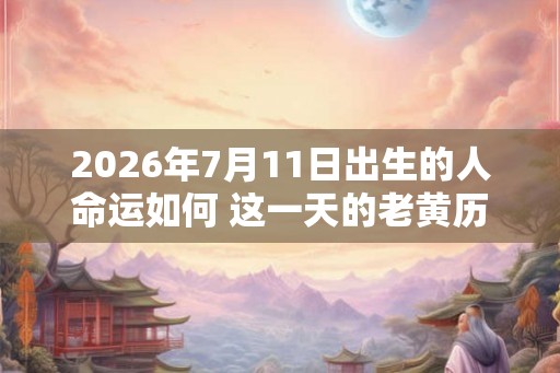 2026年7月11日出生的人命运如何 这一天的老黄历查询