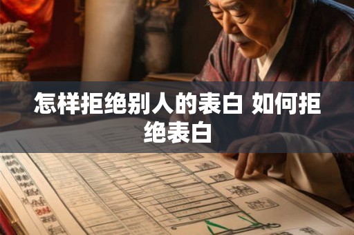 怎样拒绝别人的表白 如何拒绝表白